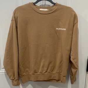 TALENTLESS Women's Tan Crewneck Sweatshirt